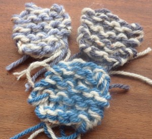 The 3 shades knitted up