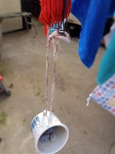 Drying the yarn to get the kinks out